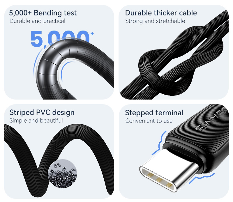 USAMS καλώδιο USB-C σε USB US-SJ688, 15W, 480Mbps, 1m, μαύρο - Image 4