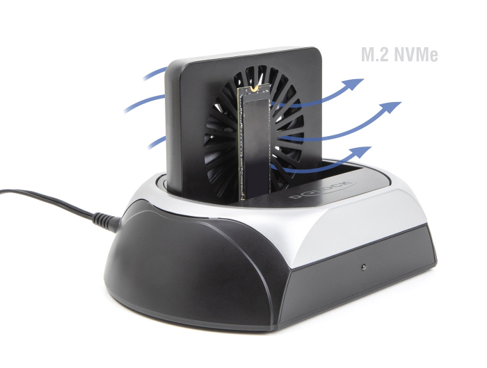 DELOCK docking station 64280 για M.2 NVMe/SATA SSD & HDD, 10Gbps, μαύρο - Image 3