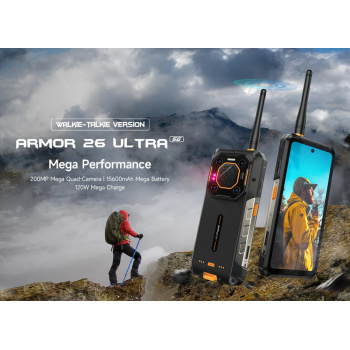 ULEFONE smartphone Armor 26 Ultra WT, 6.78″ 12/512GB, 5G 15600mAh, μαύρο