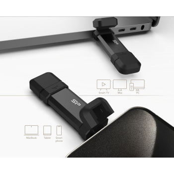 SILICON POWER εξωτερικός SSD Marvel Xtreme DS72 USB-C/USB 3.2 1TB, μαύρο
