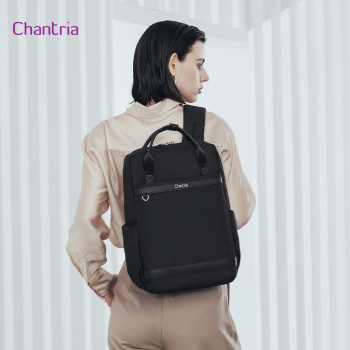 CHANTRIA γυναικεία τσάντα πλάτης CB00639 με θήκη laptop 14″, 12.5L, μαύρη