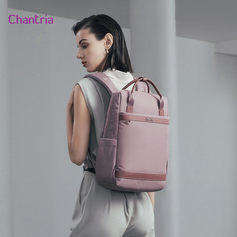 CHANTRIA γυναικεία τσάντα πλάτης CB00639 με θήκη laptop 14", 12.5L, μωβ - Image 2