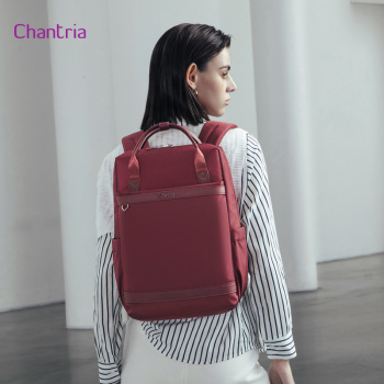 CHANTRIA γυναικεία τσάντα πλάτης CB00639 με θήκη laptop 14″, 12.5L, κόκκινη