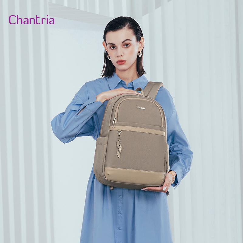 CHANTRIA γυναικεία τσάντα πλάτης CB00648 με θήκη laptop 14", 14.3L, χακί - Image 2