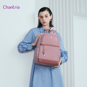 CHANTRIA γυναικεία τσάντα πλάτης CB00648 με θήκη laptop 14.3L”, 14L, μωβ