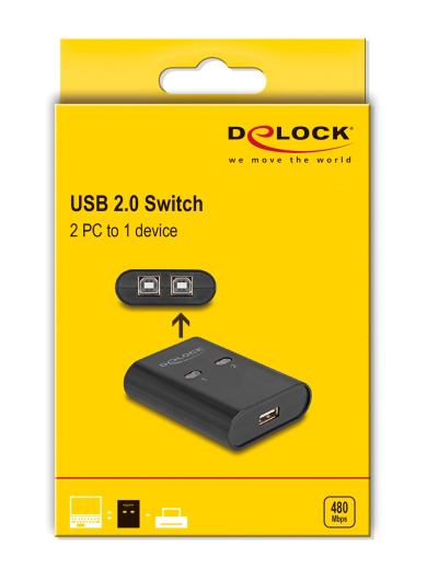 DELOCK USB Type B switch 11503, 2 σε 1, μαύρο - Image 4