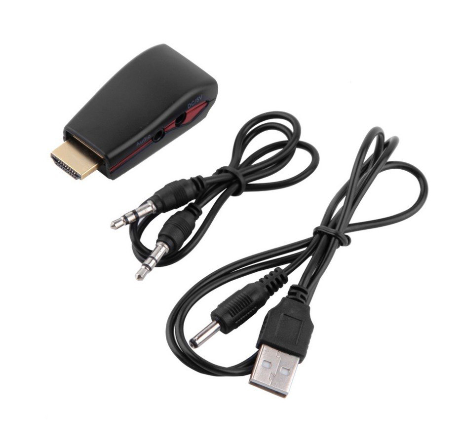 POWERTECH αντάπτορας HDMI 19pin σε VGA CAB-H076, audio jack, USB power - Image 3