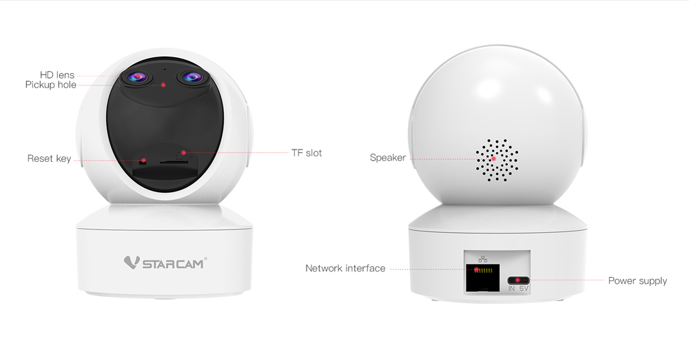 VSTARCAM smart κάμερα CS49D, 3MP, dual lens, WiFi, PTZ, SD - Image 5