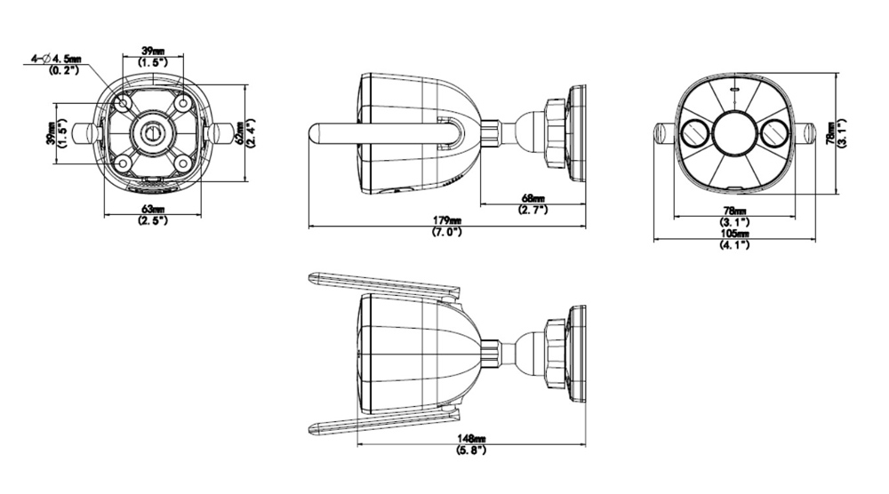 UNIARCH smart κάμερα UHO-B2D-M3F3D, 3MP, WiFi, SD, IP67 - Image 4