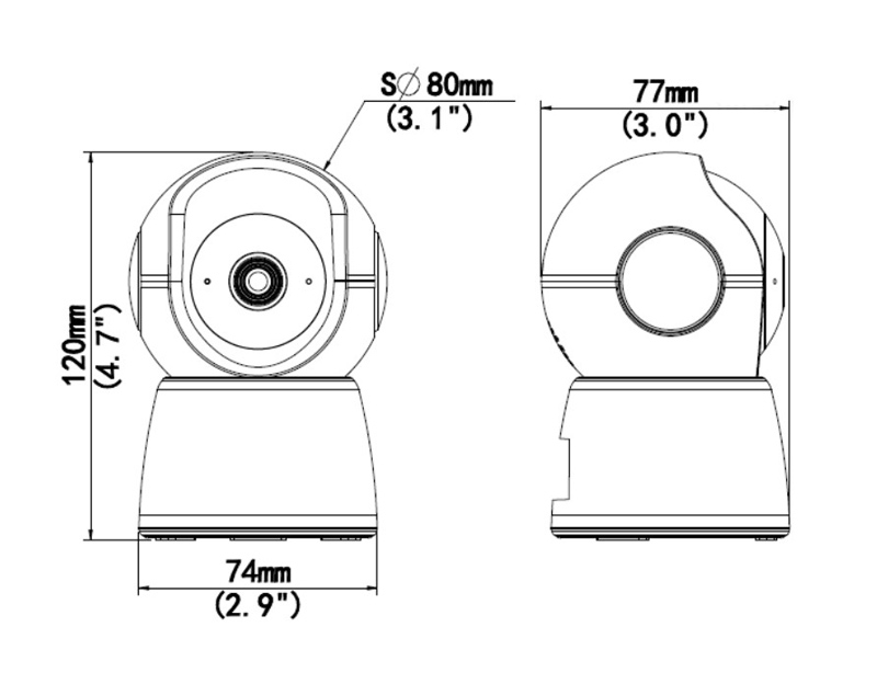 UNIARCH smart κάμερα UHO-S2E-M4, 4MP, WiFi, PTZ, SD - Image 4