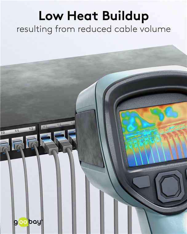 GOOBAY καλώδιο δικτύου 74224, CAT 6A U/UTP, slim, copper, 10Gbps, 3m, γκρι - Image 4
