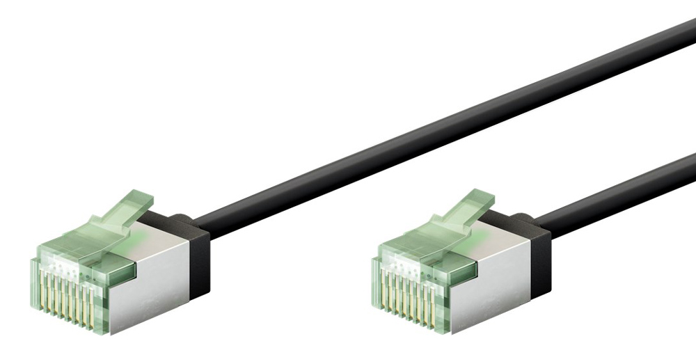 GOOBAY καλώδιο δικτύου 74355, CAT 8.1 U/FTP, slim, copper, 40Gbps, 3m, μαύρο