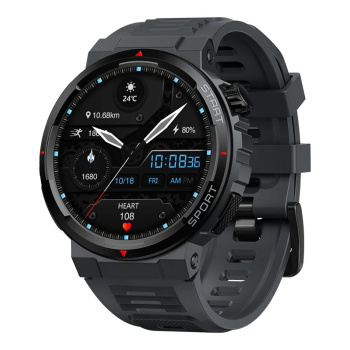 ZEBLAZE smartwatch Ares 3 Plus, heart rate, 1.43″ AMOLED, IP68, μαύρο