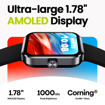 ZEBLAZE smartwatch Beyond 3 Plus, heart rate, 1.78″ AMOLED, GPS, 3 ATM, μαύρο