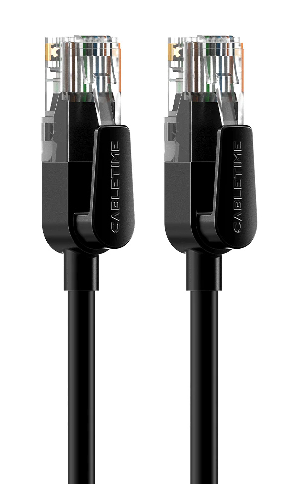 CABLETIME καλώδιο δικτύου CT-CAT6U, CAT 6 UTP, 250 MHz, CCA, 1.5m, μαύρο