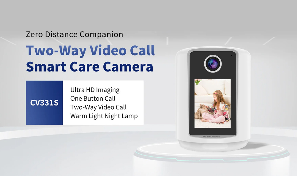 VSTARCAM smart κάμερα CV331S με οθόνη, 3MP, WiFi, 2000mAh, SD - Image 2