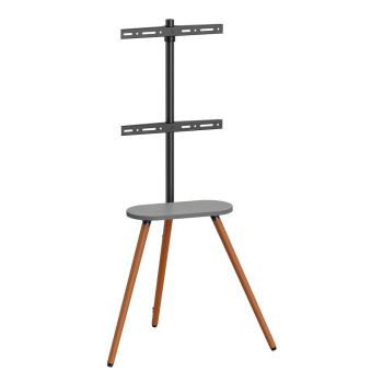 BRATECK βάση δαπέδου FS28-44F-04 για τηλεόραση 43-65″ έως 35kg, με ράφι