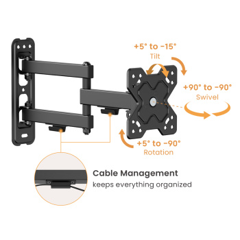 POWERTECH επιτοίχια βάση PT-1279 για τηλεόραση 13-32″, full motion, 20kg