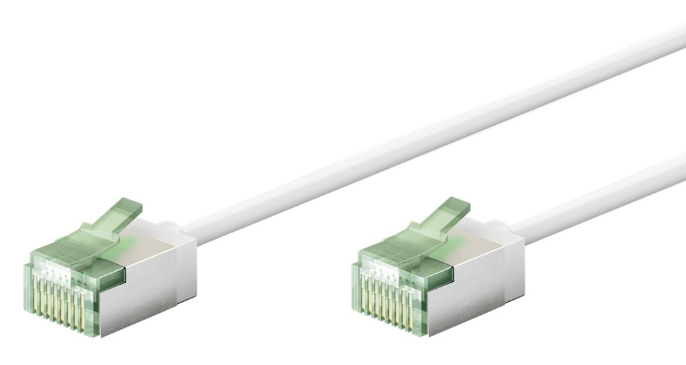 GOOBAY καλώδιο δικτύου 74362, CAT 8.1 U/FTP, slim, copper, 2000MHz, 3m, λευκό