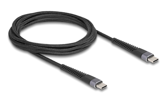 DELOCK καλώδιο USB-C 81125, 60W, 480Mbps, 2m, μαύρο - Image 2