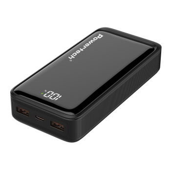 POWERTECH power bank PT-1327 με οθόνη, 20000mAh, 22.5W, μαύρο