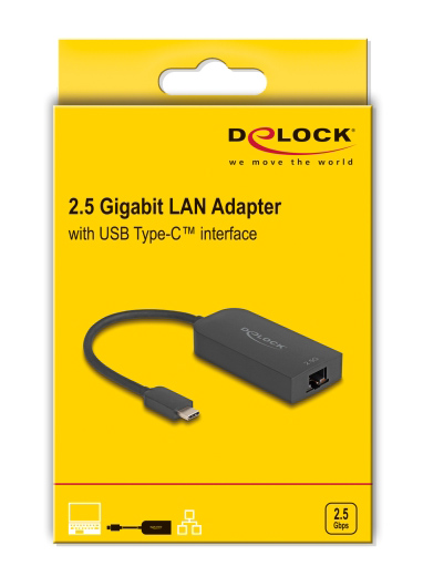 DELOCK αντάπτορας δικτύου 66046, USB-C, 2.5Gbps Ethernet, μαύρος - Image 3