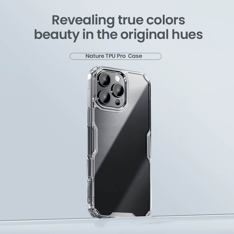 NILLKIN θήκη Nature TPU Pro για iPhone 16 Pro Max, διάφανη-μπλε - Image 2