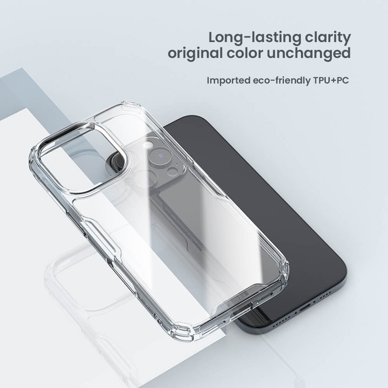 NILLKIN θήκη Nature TPU Pro για iPhone 16 Pro Max, διάφανη-μπλε - Image 3