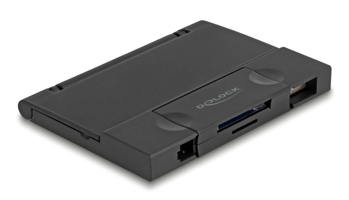 DELOCK card reader 91014 για SD & micro SD, με θήκη, USB/USB-C, 5Gbps, μαύρο - Image 4