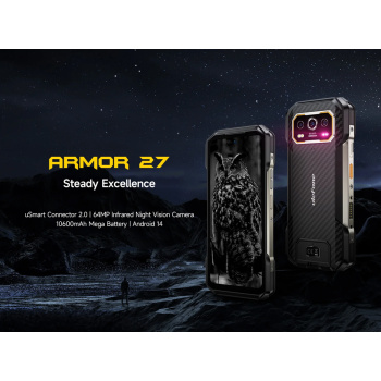 ULEFONE smartphone Armor 27, 6.78″, 12/256GB, 10600mAh, IP68/IP69K, μαύρο
