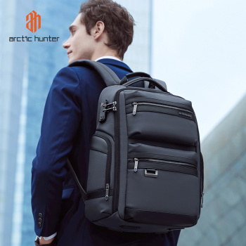 ARCTIC HUNTER τσάντα πλάτης B00682 με θήκη laptop 15.6″, USB, λουκέτο TSA, 23.5L, γκρι