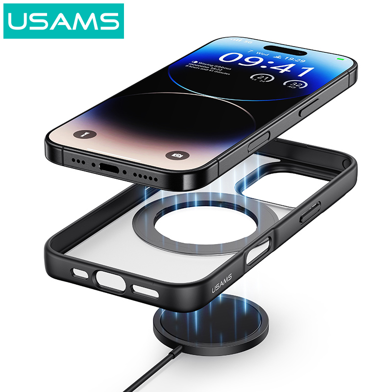USAMS θήκη GZ US-BH895 για iPhone 16 Plus, διάφανη/μαύρη - Image 4