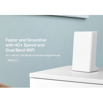 MERCUSYS router MB230-4G, 4G+ Cat6, 1200Mbps AC1200, Ver 1.0