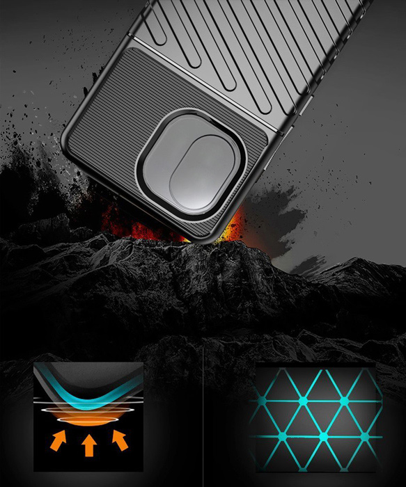 POWERTECH θήκη Thunder MOB-1997 για iPhone 16 Pro, μαύρη - Image 2