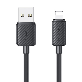 USAMS καλώδιο Lightning σε USB US-SJ689, 12W, 480Mbps, 1m, μαύρο
