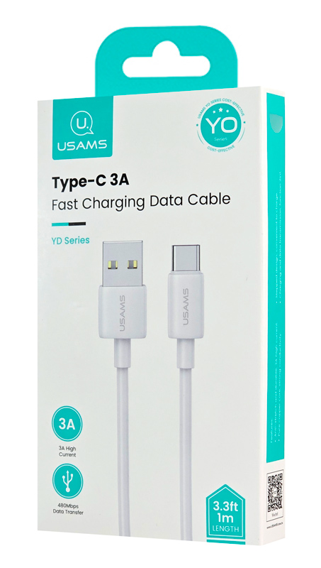 USAMS καλώδιο USB-C σε USB US-SJ708, 18W, 480Mbps, 1m, λευκό - Image 3