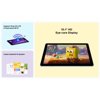 DOOGEE tablet T10W, 10.1″, 4/128GB, 4G, Android 14, 8000mAh, μαύρο