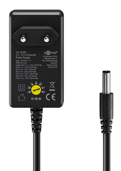 GOOBAY επιτοίχιος φορτιστής 74436, 5V-15V, 36W, 12 tips - Image 4