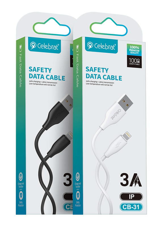 CELEBRAT καλώδιο Lightning σε USB CB-31, 15W, 480Mbps, 1m, μαύρο - Image 4