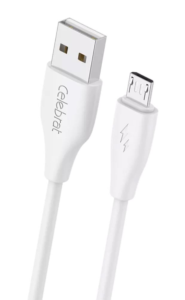 CELEBRAT καλώδιο micro USB σε USB CB-31, 15W, 480Mbps, 1m, λευκό