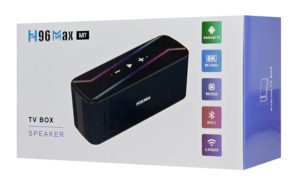 H96 MAX TV Box & ηχείο M7, RK3528, 8K, 4/32GB, WiFi, Bluetooth, Android 13 - Image 3