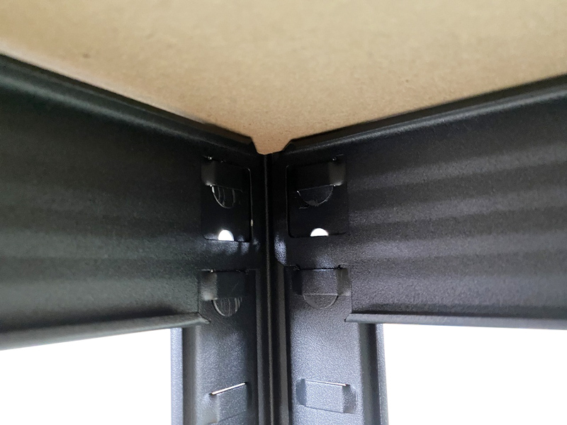 HOME USE μεταλλική ραφιέρα HUH-0199 με 5 ράφια, 90x40x180cm, μαύρη - Image 3