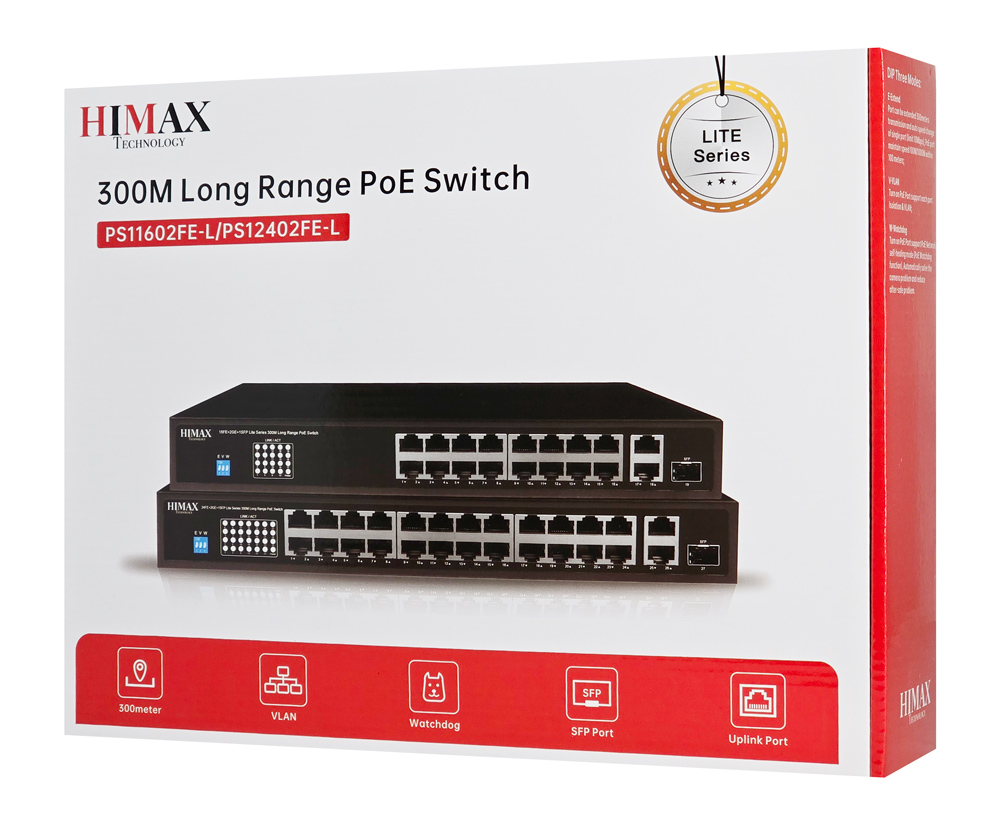 HIMAX PoE switch PS11602FE-L, 16x Ethernet PoE/2x Ethernet/2x SFP θύρες, έως 1000Mbps - Image 3