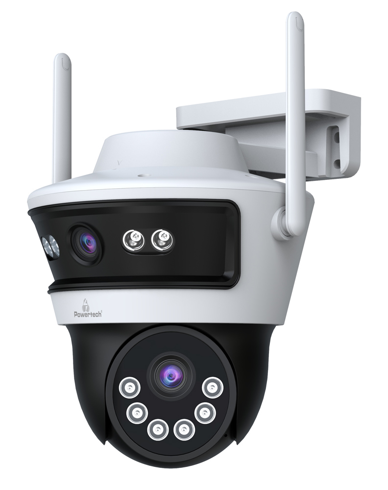 POWERTECH smart κάμερα PT-1340, 3MP, dual lens, WiFi, PTZ, SD, IP65 - Image 2
