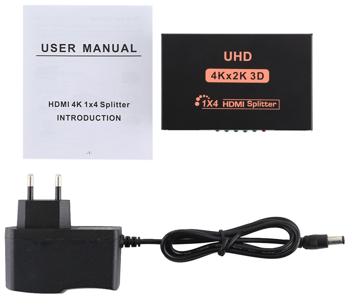 POWERTECH HDMI splitter PTH-048, 4 σε 1, 4K/60Hz, μαύρο - Image 4