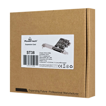 POWERTECH κάρτα επέκτασης PCIe σε 1x parallel ST38, 1MB, 85x60mm