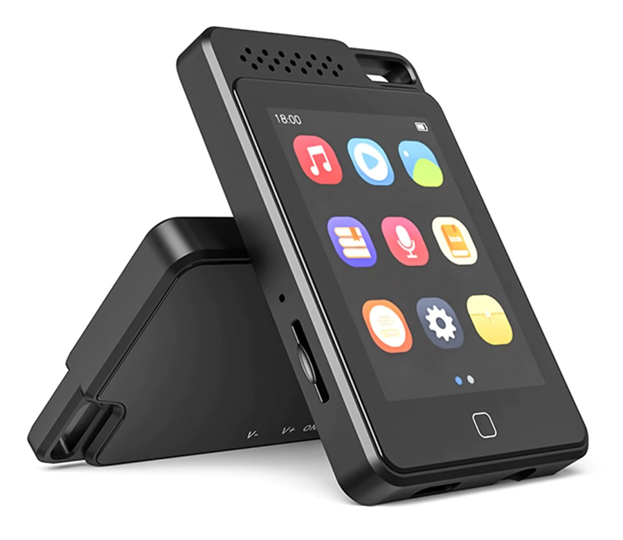 RUIZU MP3 player C1 με οθόνη αφής 2.4", 64GB, ελληνικό μενού, μαύρο