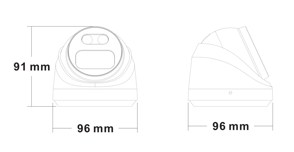 LONGSE υβριδική κάμερα CMSBHTC500FKE, 2.8mm, 5MP, IP67, AOC, IR έως 25m - Image 3