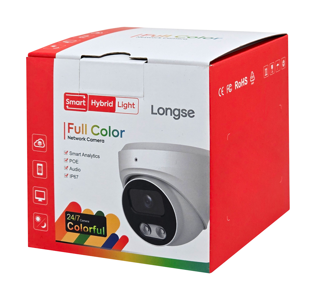 LONGSE IP κάμερα CMSBKL2RC-28PM με μικρόφωνο, 2MP, 2.8mm, αδιάβροχη IP67, PoE, SD - Image 4