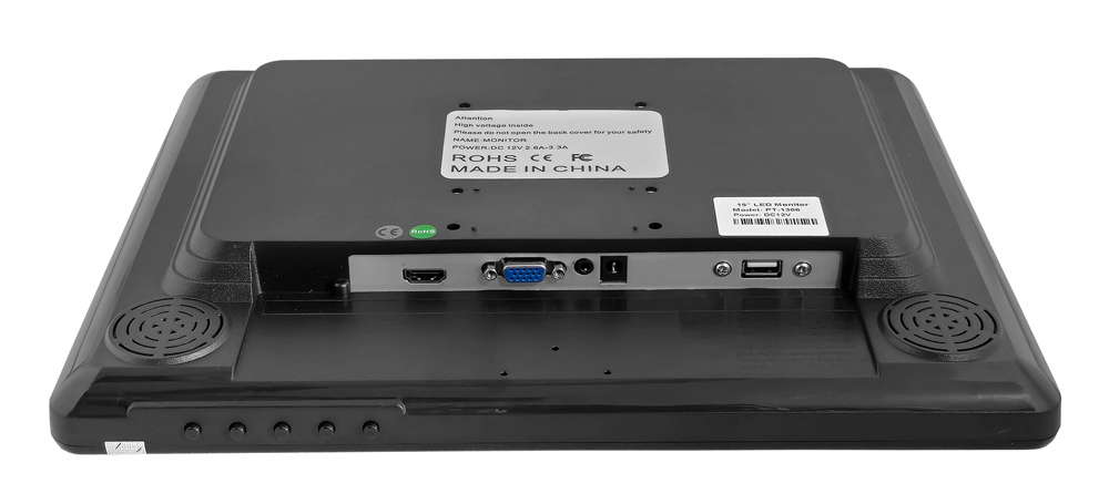 POWERTECH οθόνη αφής PT-1366, LED, 15" 1024x768, HDMI/VGA/USB, μαύρη - Image 4